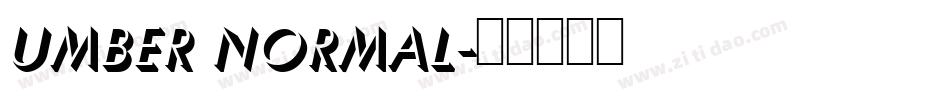 Umber Normal字体转换